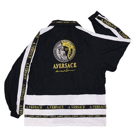 vintage versace jacket white|Versace windbreaker.